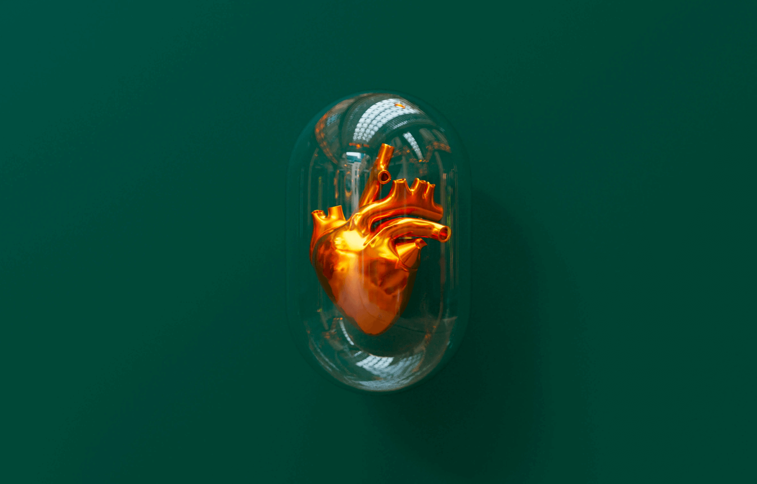 Photo of a gold heart